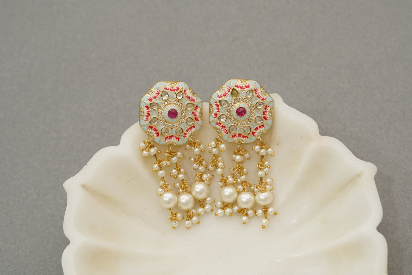 Meena work earring (1-3660)