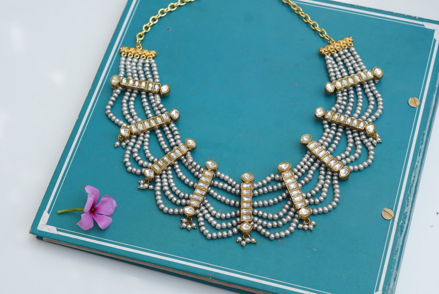 Kundan choker (4-6260)(R)(preorder) - JEWELSTYLE