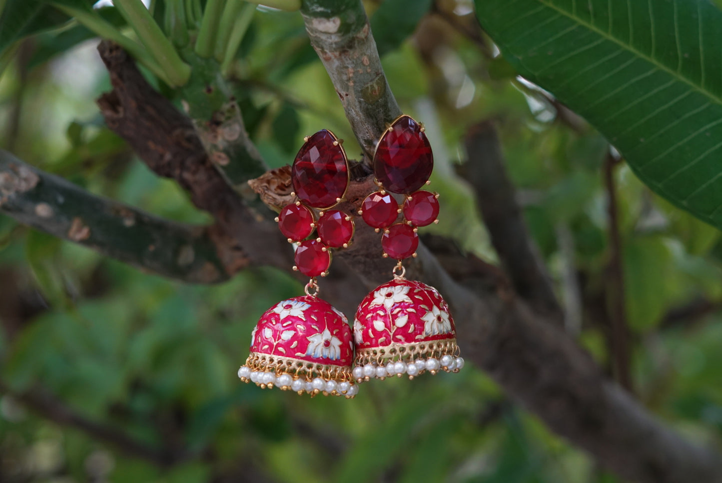 Meena work jhumki (1-3630)