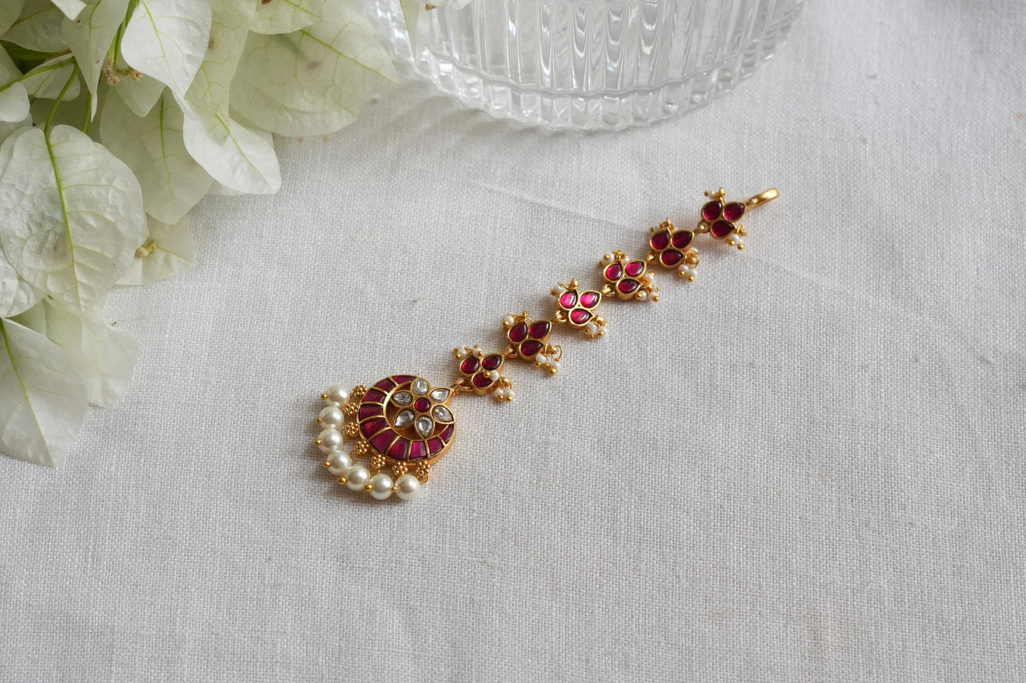 Small kundan Maangtikka (5-1795)(EX)