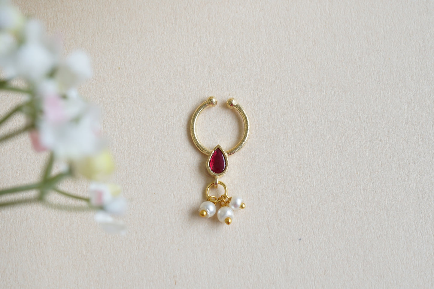 Kundan Septum nosering(2-197)(Ak) - JEWELSTYLE