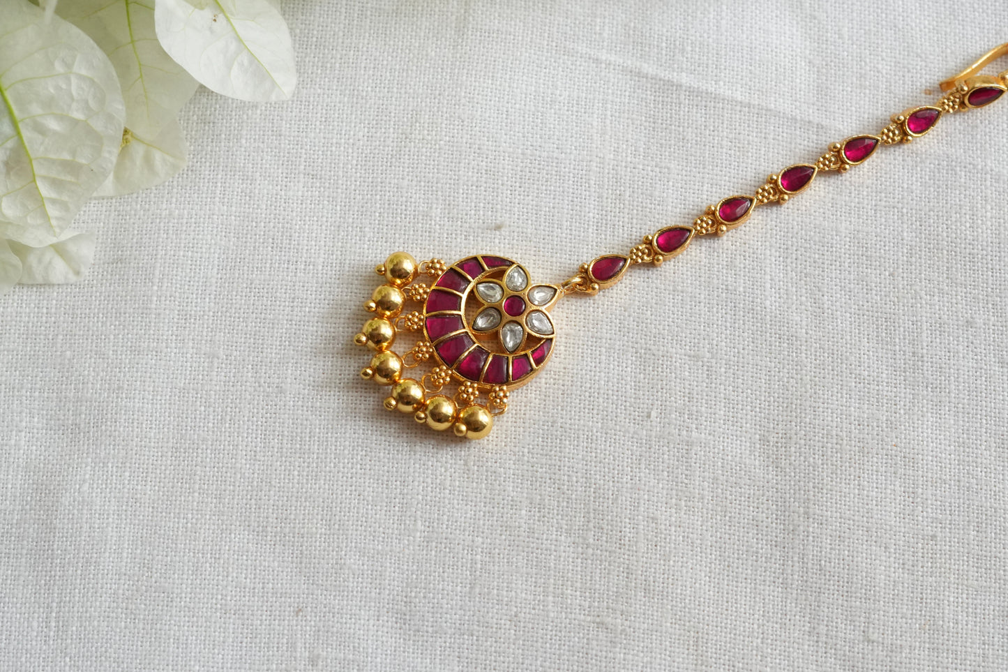 Small kundan Maangtikka (5-1792)(EX)