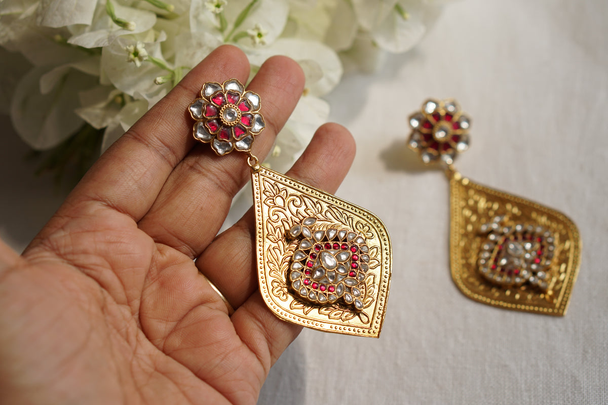 Kundan Earrings (1-5581)(R)