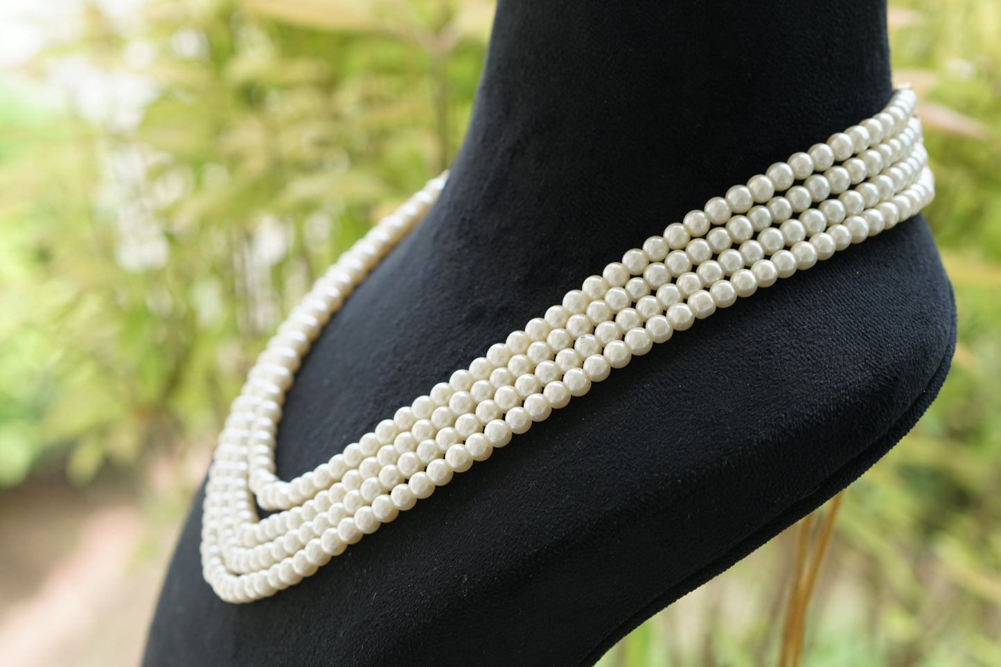4 Line Pearl Necklace (4-9432)(F)