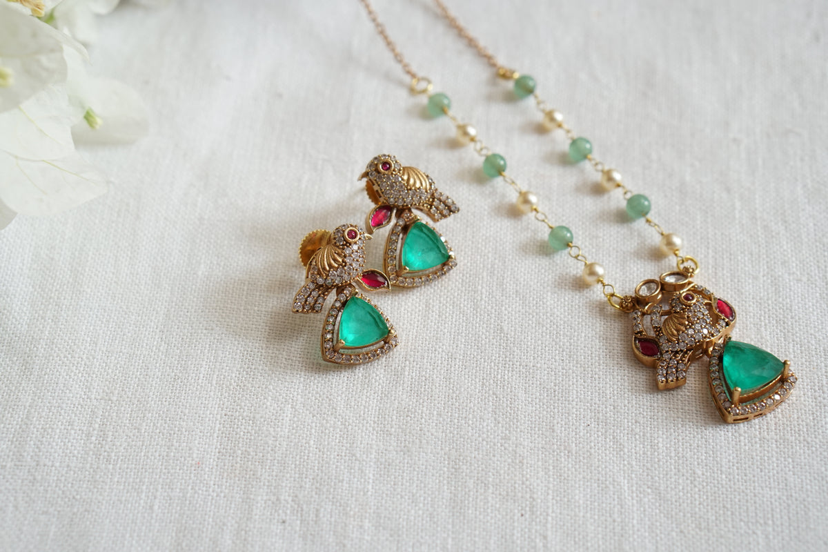 Polki Pendant Set (4-9776)(B)