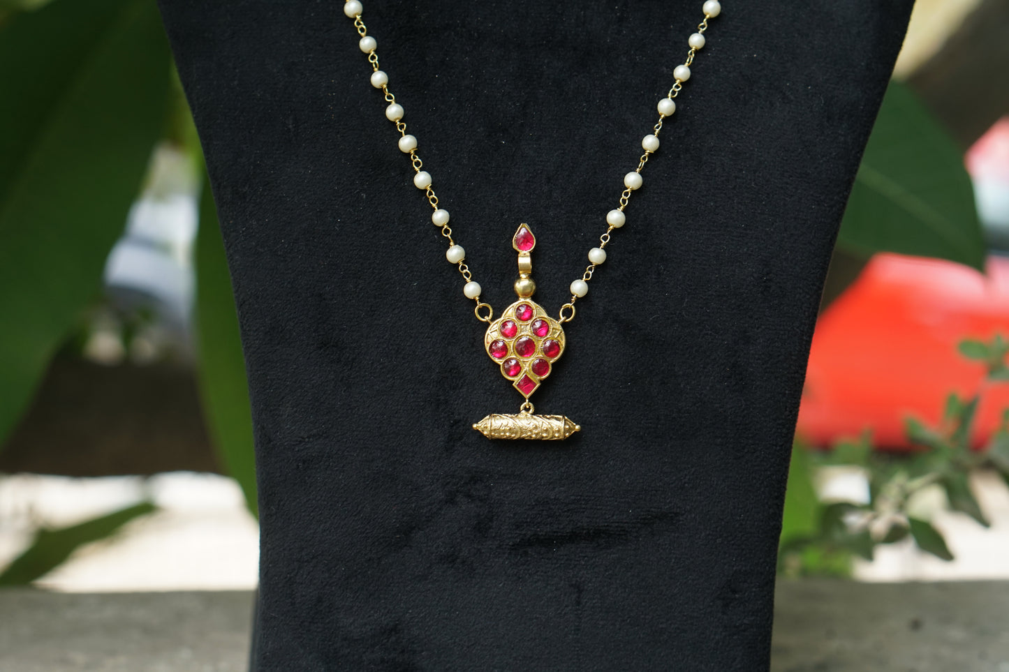 Kundan Beads Pendant (4-9434)
