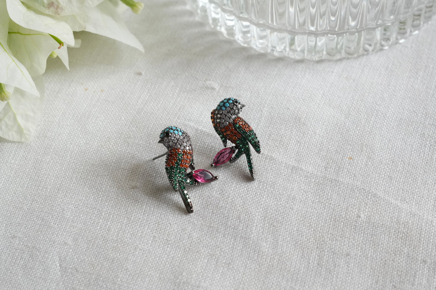 Multistone stone studs(1-5464)(L)