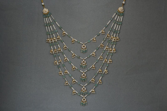 Kundan 5 line Ranihaar necklace (4-6663)(S)(PREORDER)