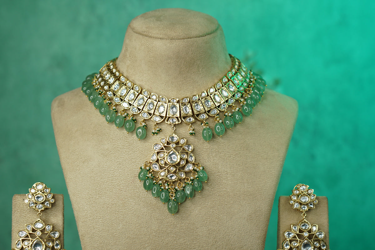 Kundan Necklace Set (4-9772)(B)