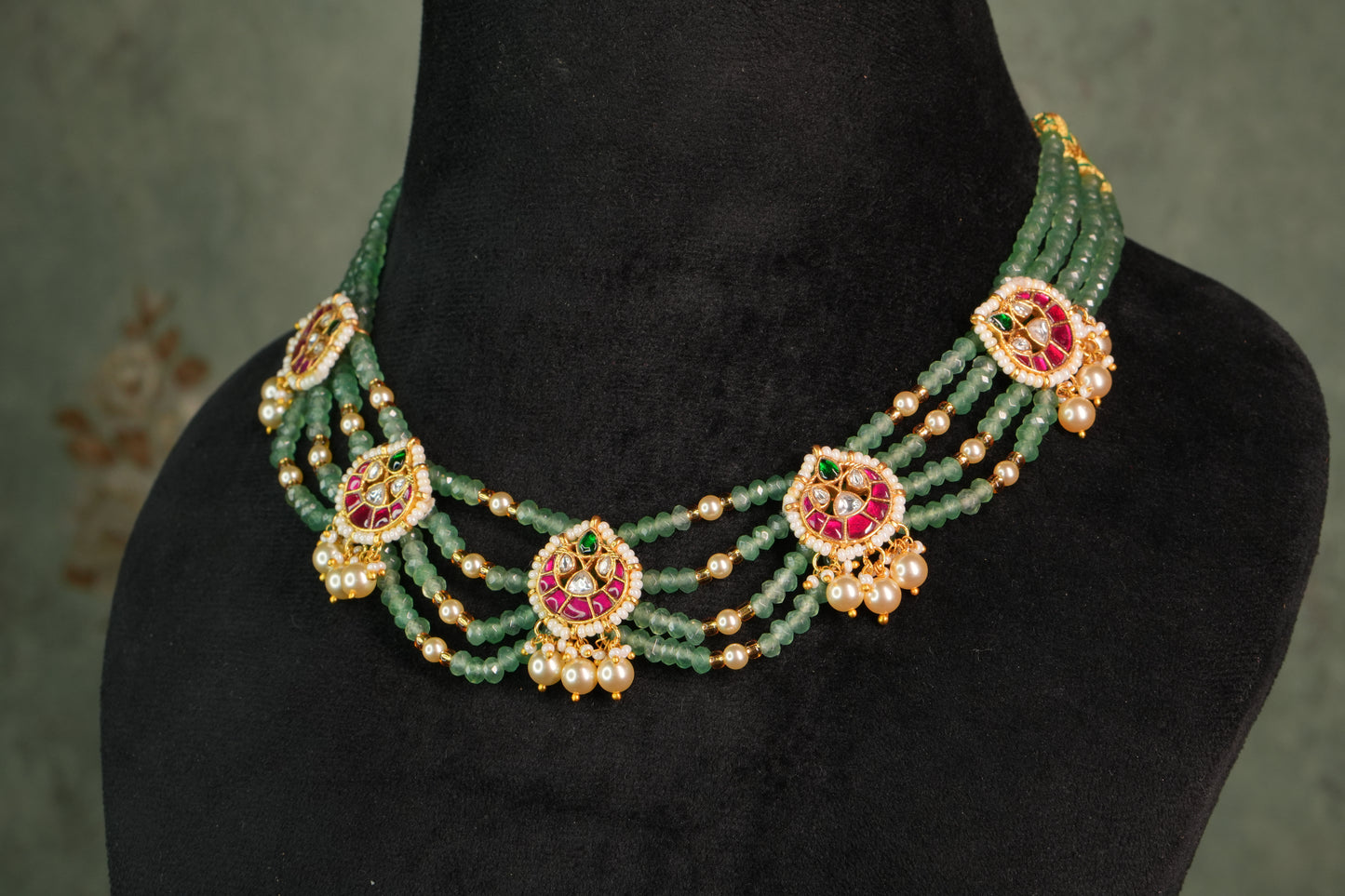 Kundan Necklace (4-8860)(K) - JEWELSTYLE