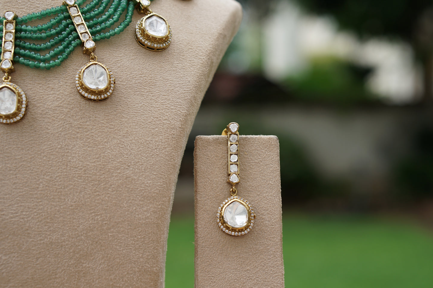 Polki Necklace Set(4-9363)(B)
