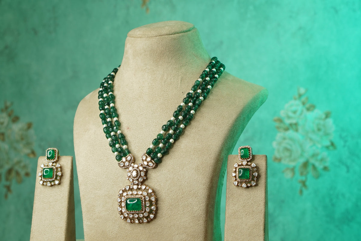 Polki Necklace Set (4-9769)(B)