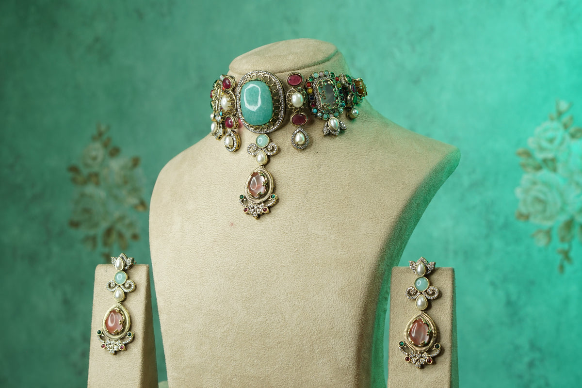 Polki Choker Set (4-9747)(B)