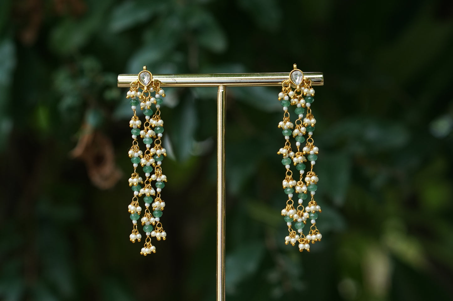 Kundan Earrings (1-5409)(N) (INTRODUCTORY PRICE)
