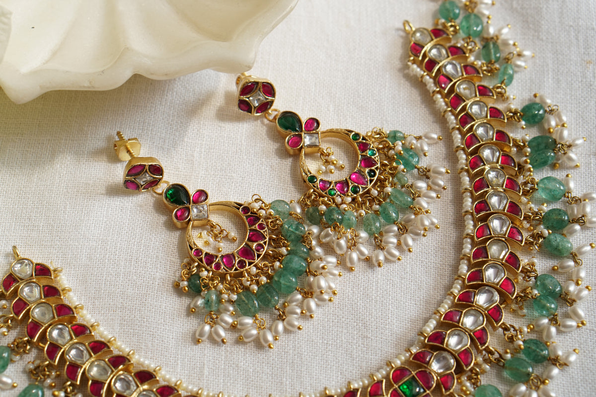 Kundan Necklace Set (4-9780)(U)