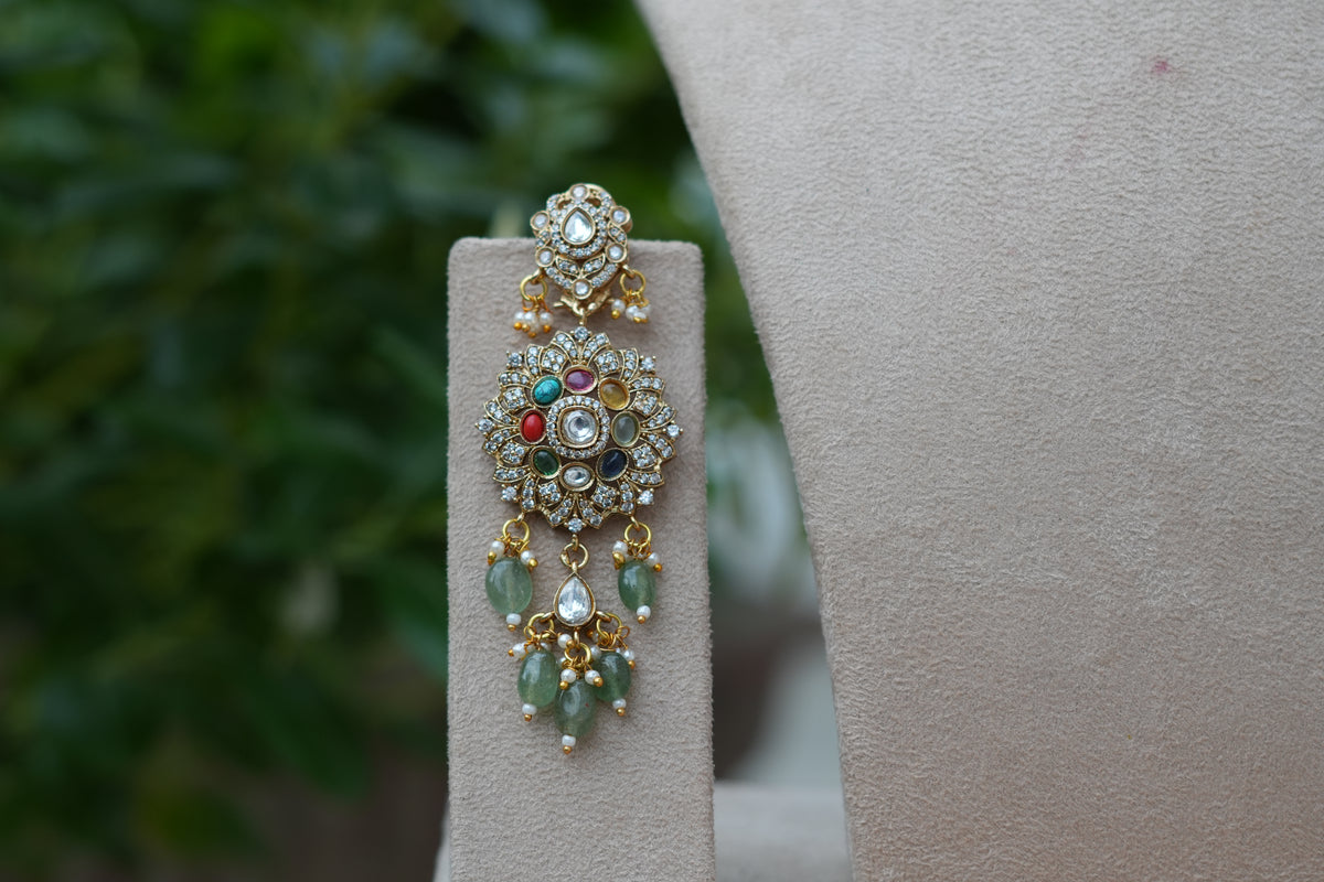 Navratan Polki Choker Set (4-9557)(B)