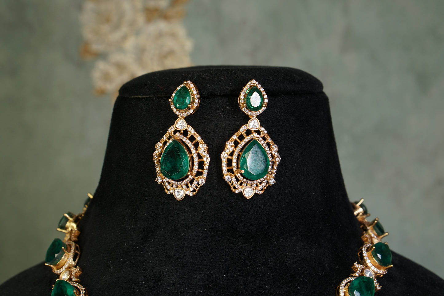 Polki Necklace Set (4-9452)(B)