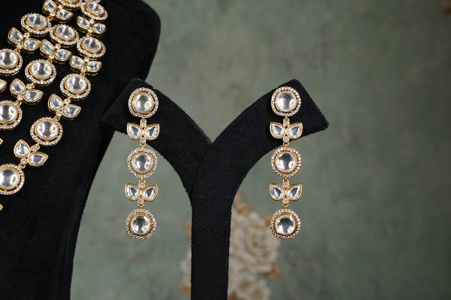 Polki Necklace Set (4-9451)(B)