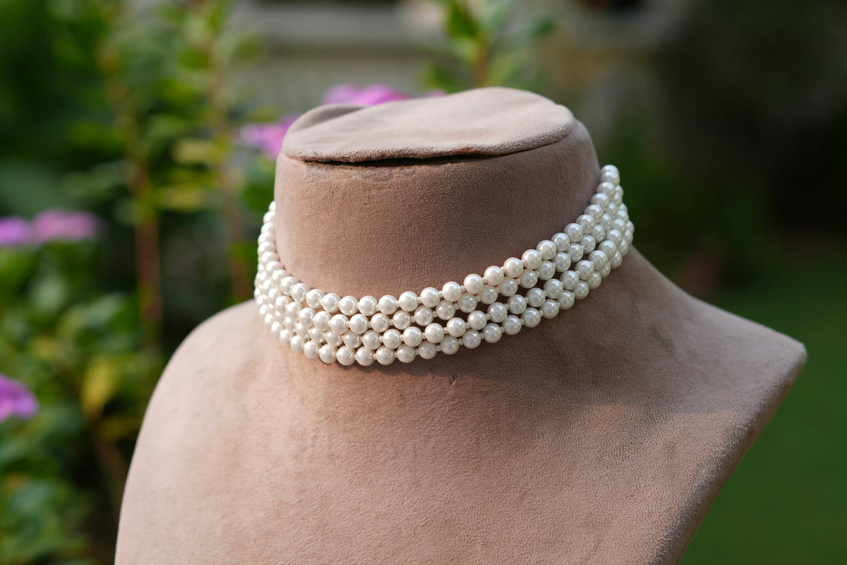 pearl choker Necklace(4-9759)(Ex)