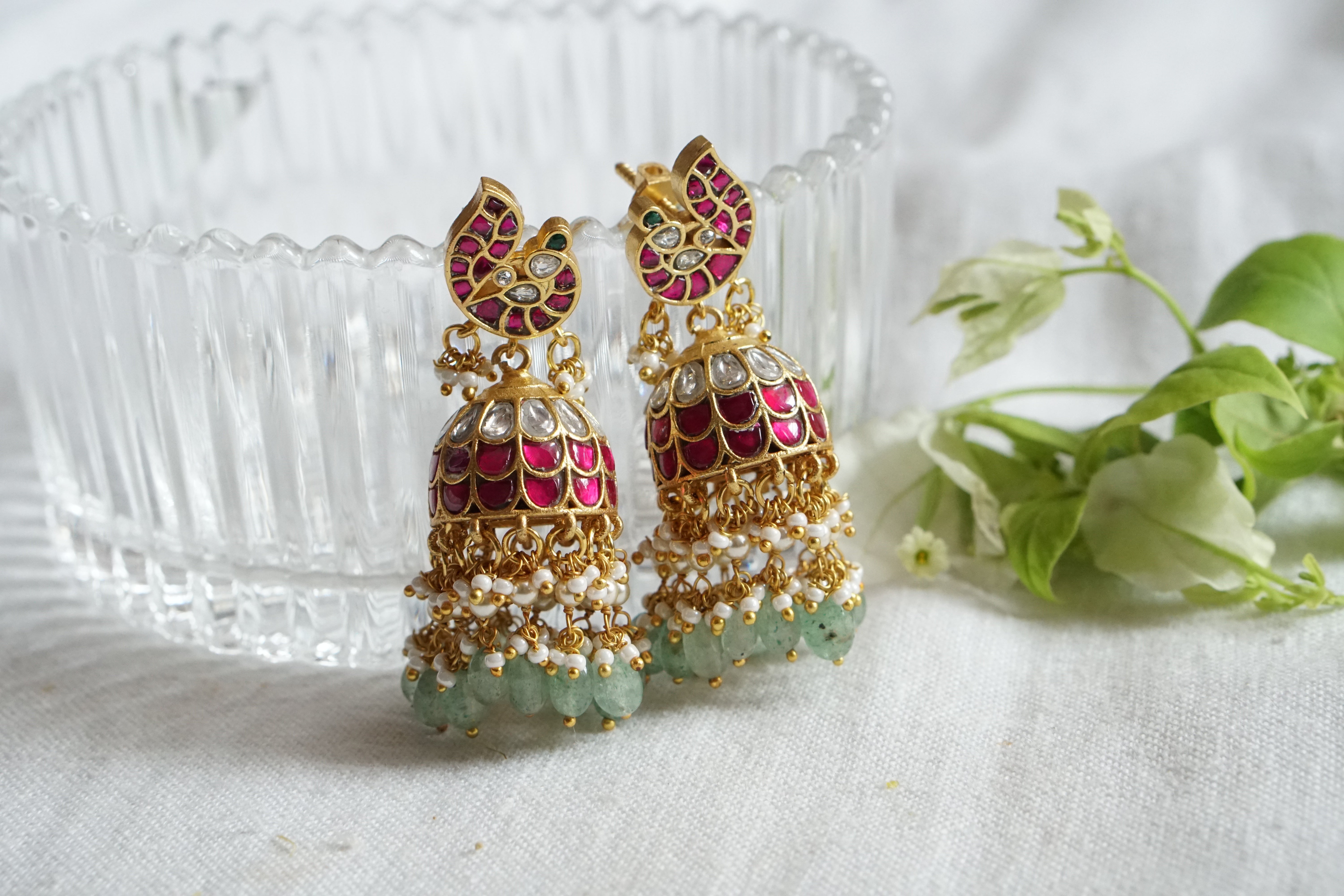 Kundan Jhumka Jimikki Earrings Online Kundan Jhumka Wholesale