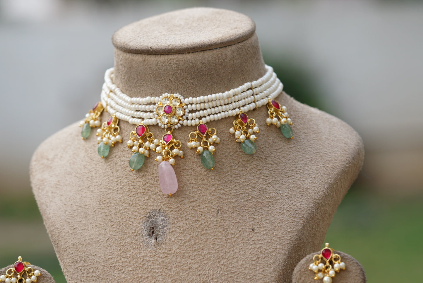 Kundan choker set (4-6716)(N)