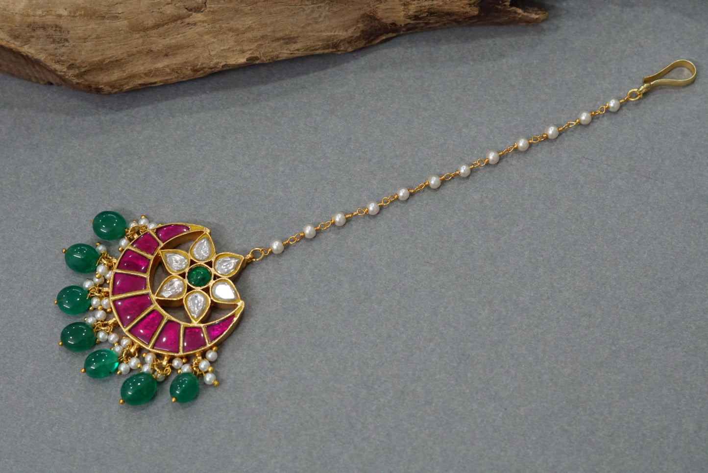 Kundan maangtika (5-1228)(R) - JEWELSTYLE