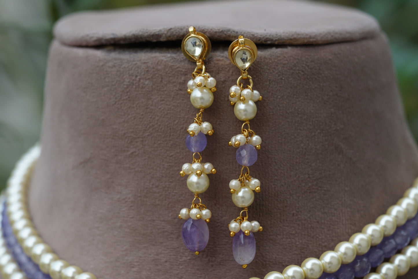 beads necklace set (4-6724)(N)