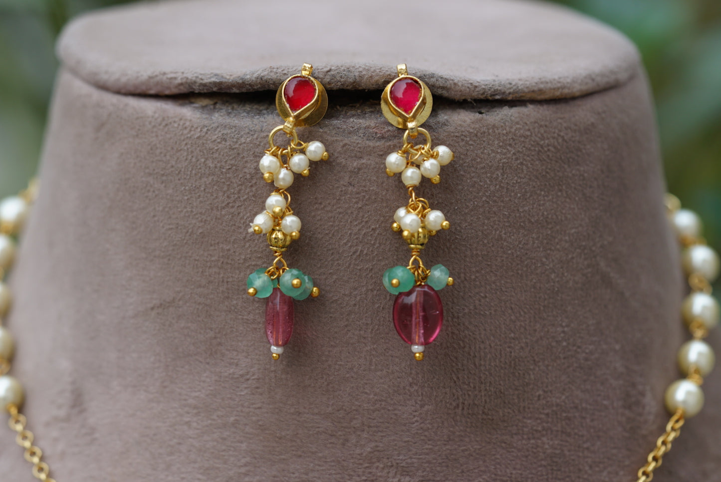 beads necklace set (4-6726)(N)