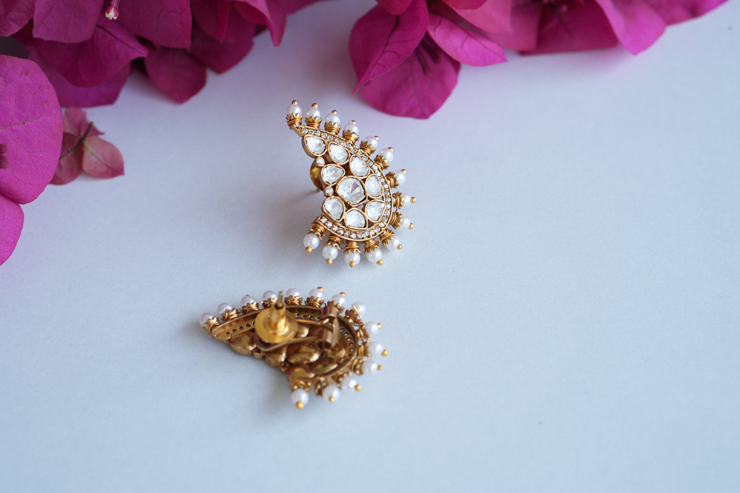 Polki Studs (1-5003)(B) - JEWELSTYLE