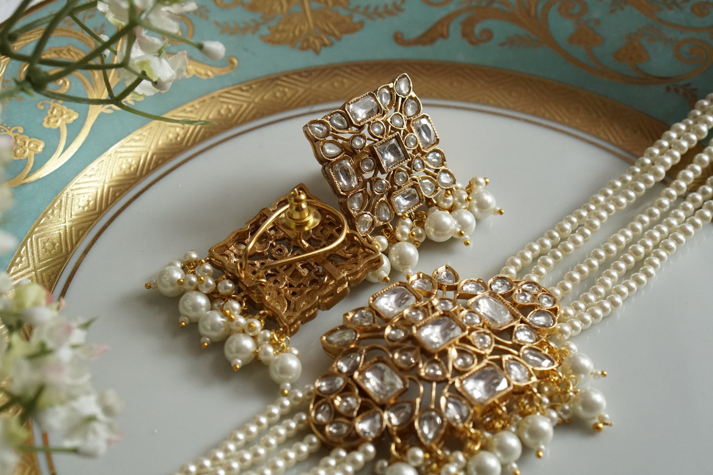 Polki Choker set (4-8759)(B) - JEWELSTYLE