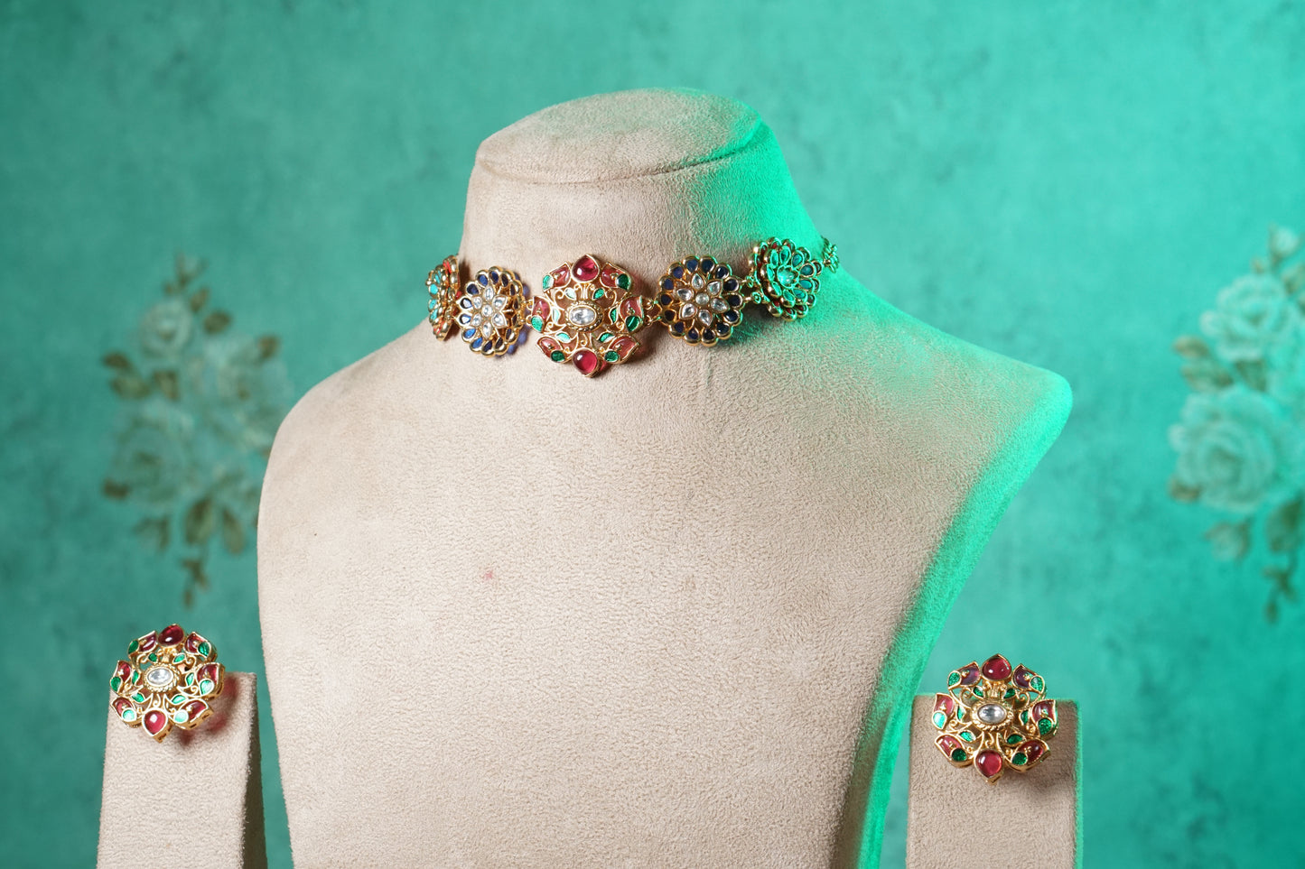 Multi Stone Choker Set (4-9520)(NEM)