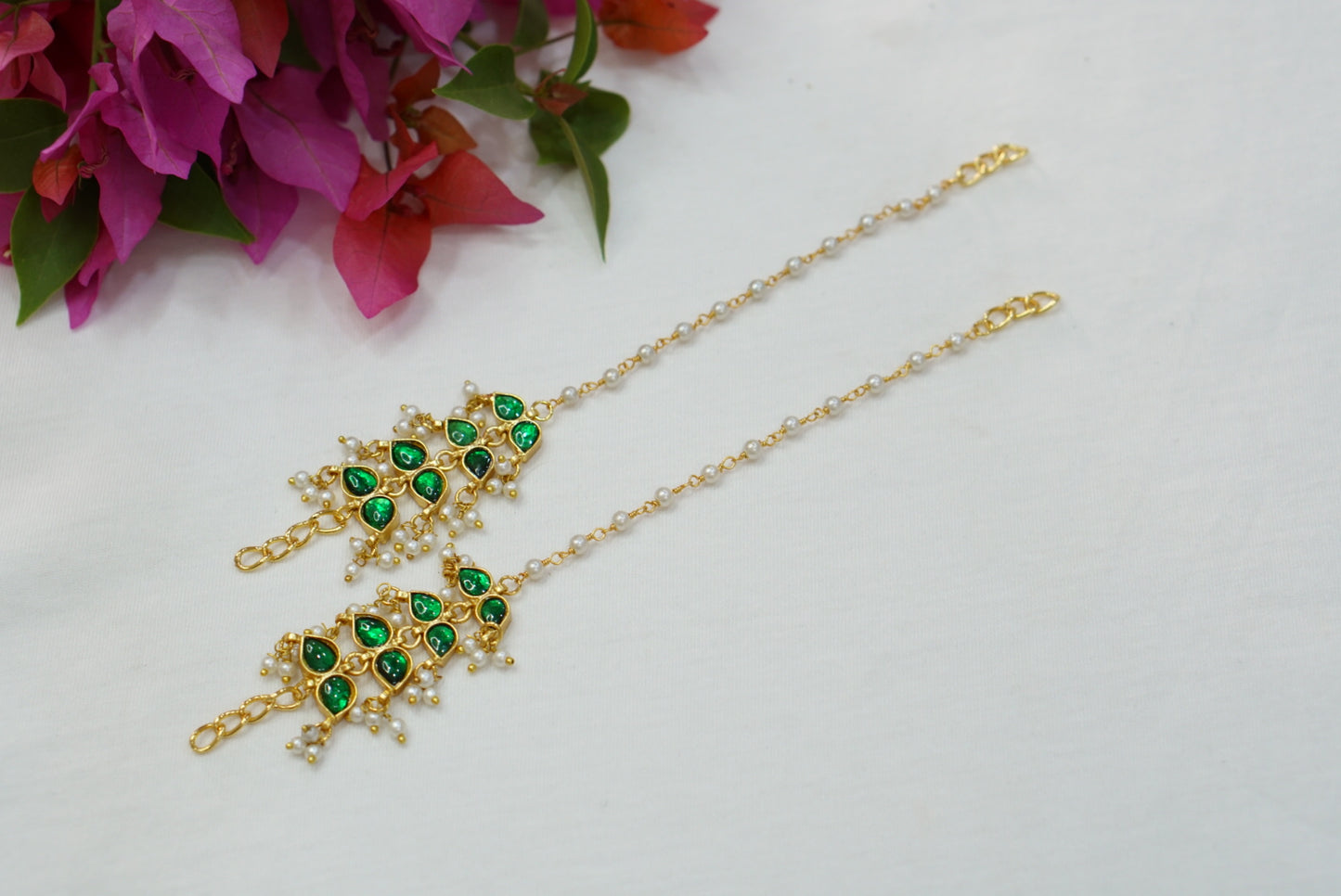 Kundan Ear Chain (9-82)(R)