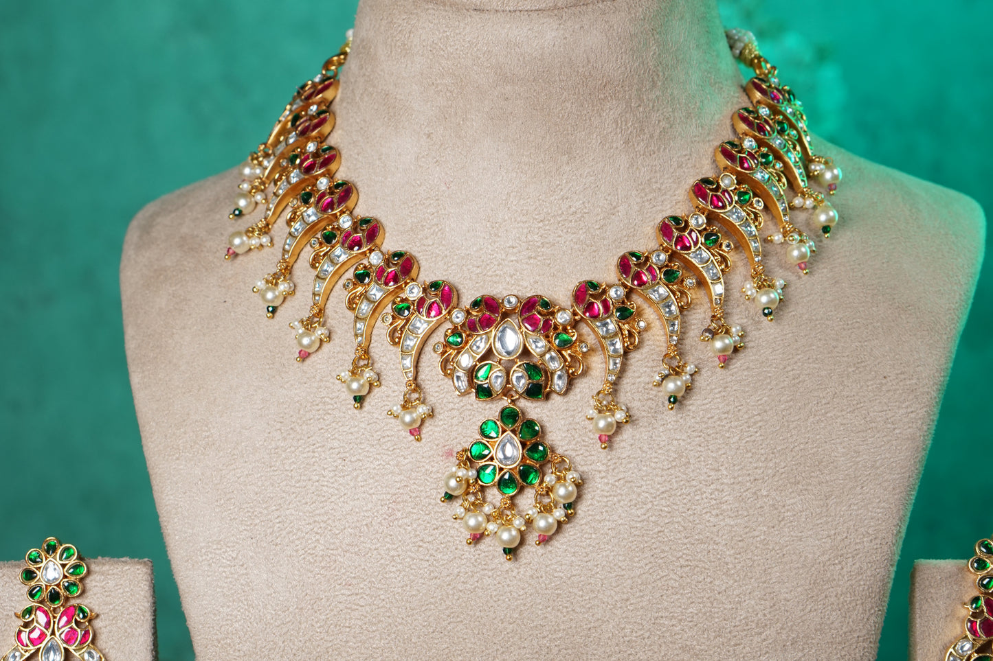 Kundan Necklace Set(4-9534)(NEM)