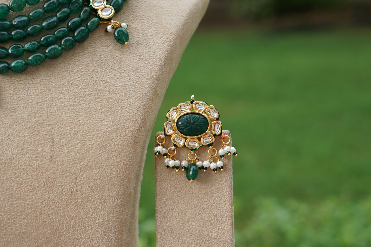 Kundan Necklace Set (4-9515)(EX)