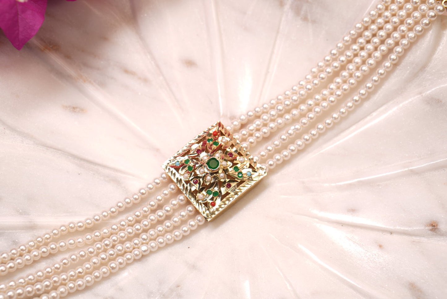 Jadau choker (4-8916)(A) - JEWELSTYLE
