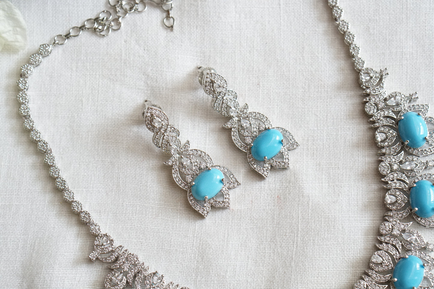 Turquoise stone necklace Set (4-9522)(EX)(from turkey)