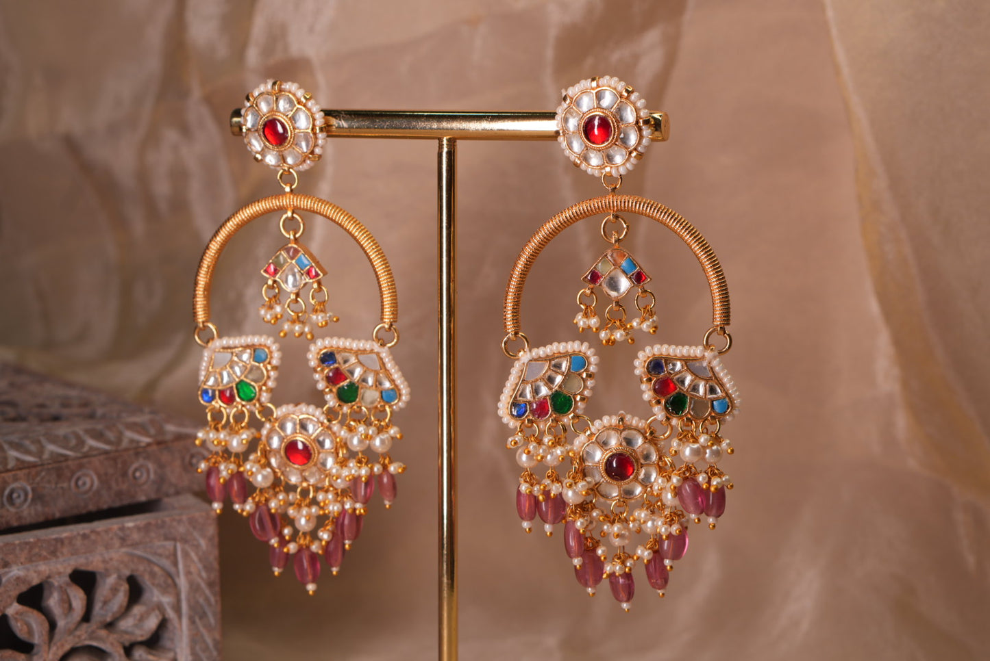 Kundan Earrings (1-5027)(A)