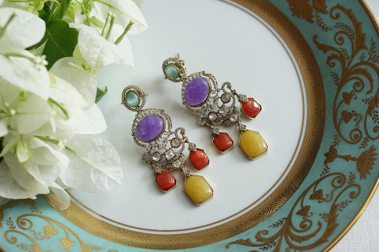 Polki Earrings (1-5496)(B)