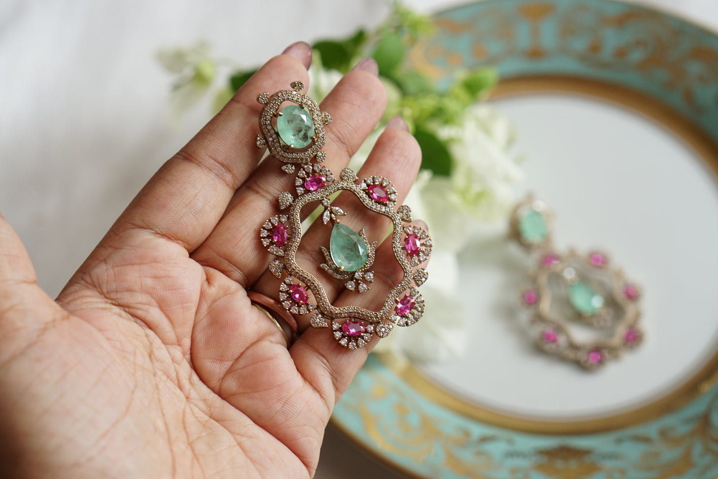 Polki Earrings (1-5498)(B)