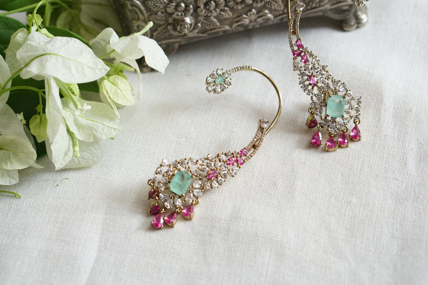 Ad Stone Earcuff Earrings (1-5511)(B)