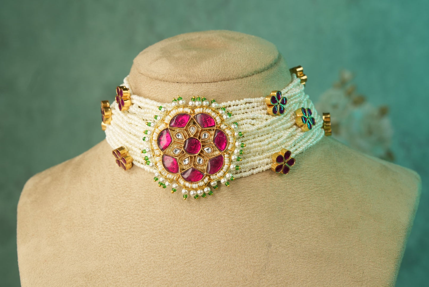 Kundan Choker Set (4-8932)(R)