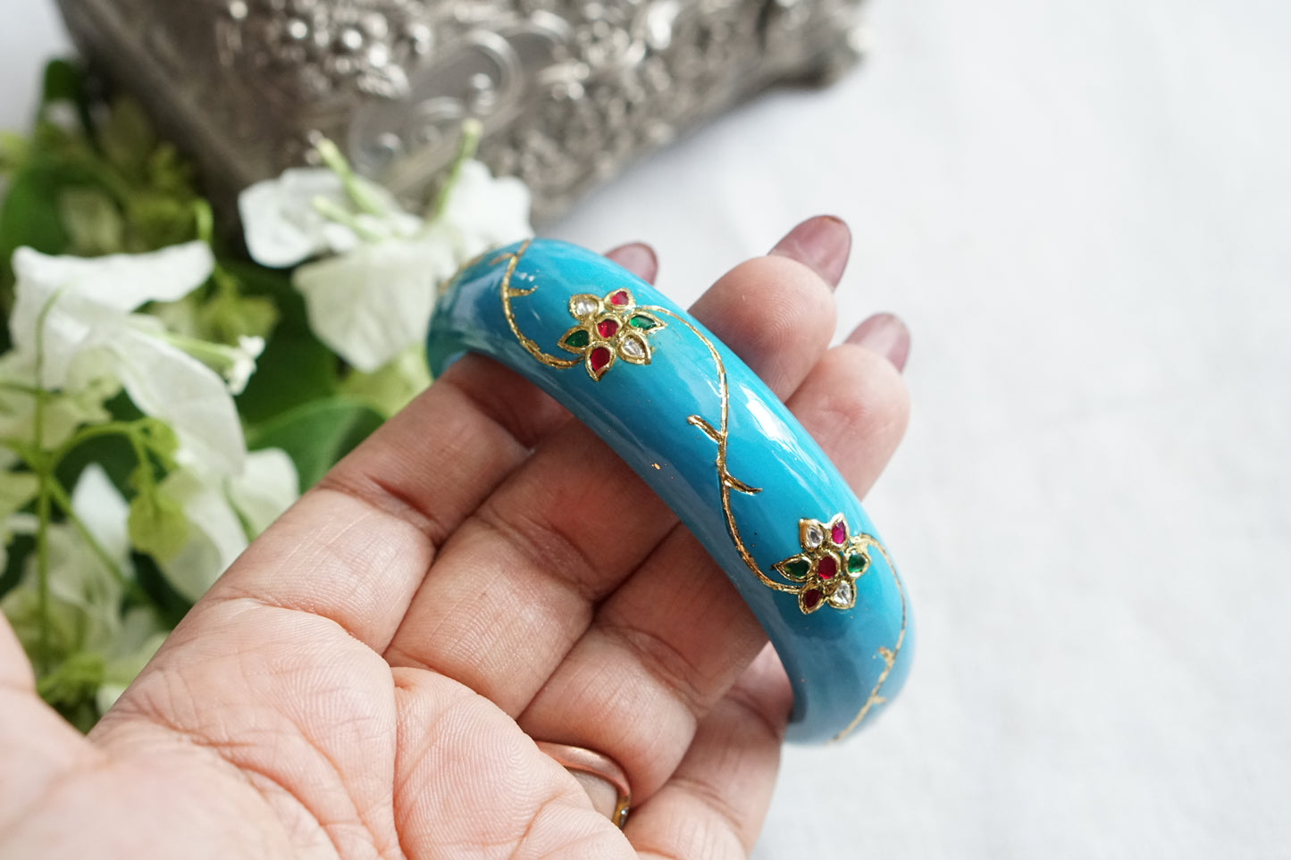 Kundan Bangle (3-501)(R)