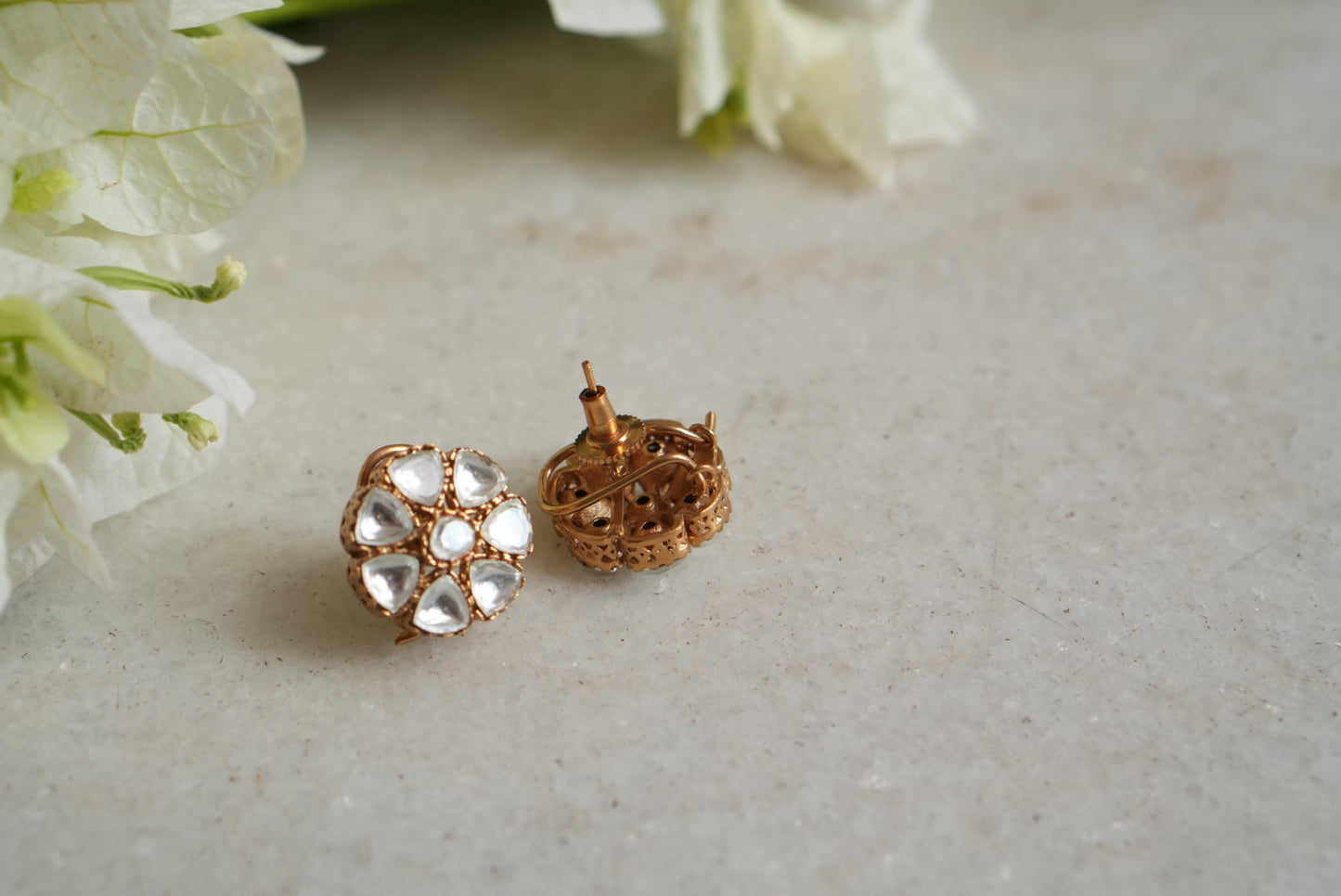 Polki Studs (1-5048)(B) - JEWELSTYLE