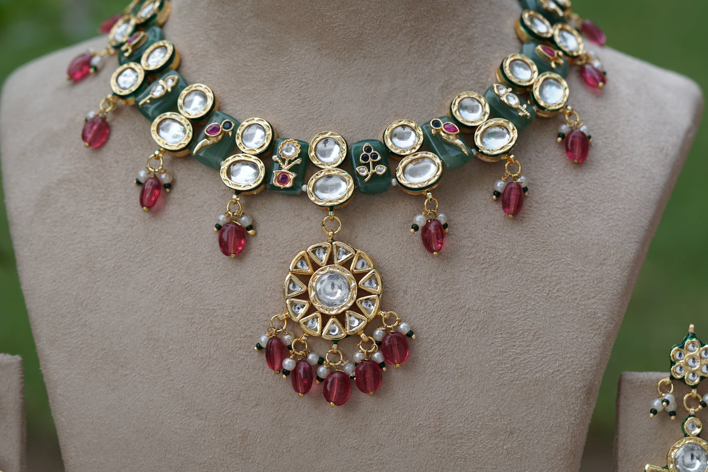 Kundan Necklace Set (4-8415) (EX)(Already discounted)