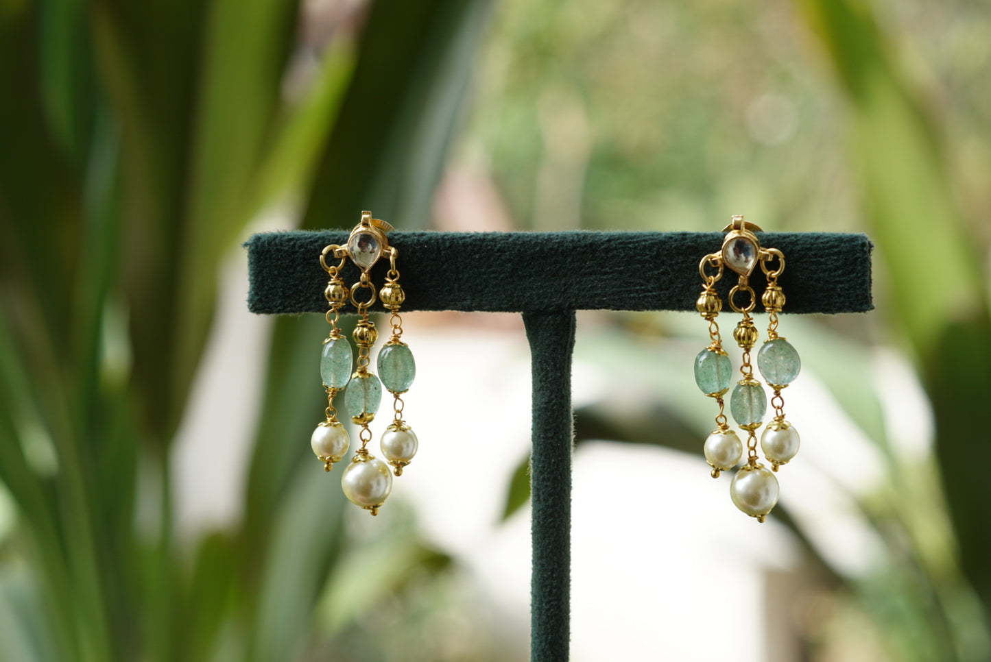 Kundan earrings (1-3424)(N) - JEWELSTYLE