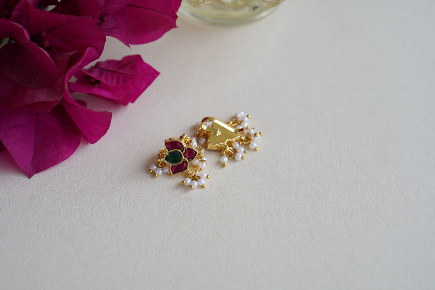 Kundan Bugadi Earrings (1-4949)(B) - JEWELSTYLE