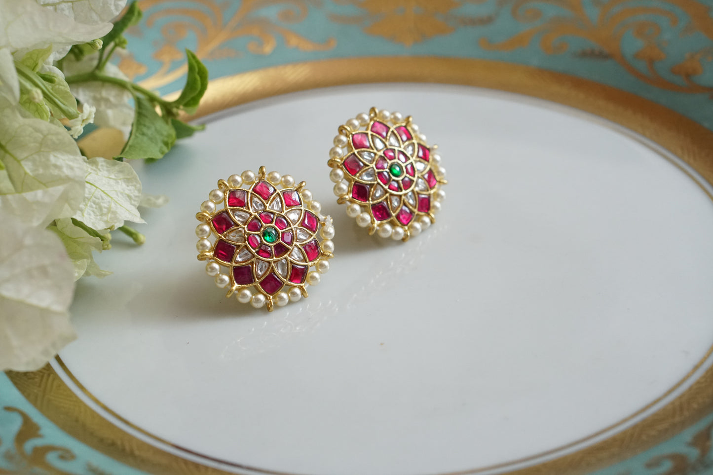 Kundan Studs (1-4950)(K) - JEWELSTYLE
