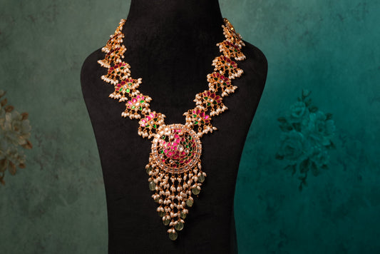Kundan Long Pendant Necklace (4-8978)(KA) (PREORDER) (Made IN 7-8 DAYS TIME) - JEWELSTYLE