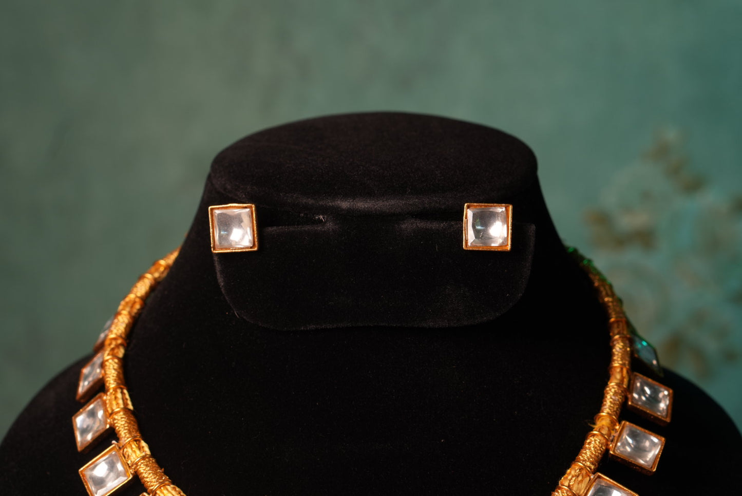 Kundan Necklace Set (4-9005)(R) - JEWELSTYLE