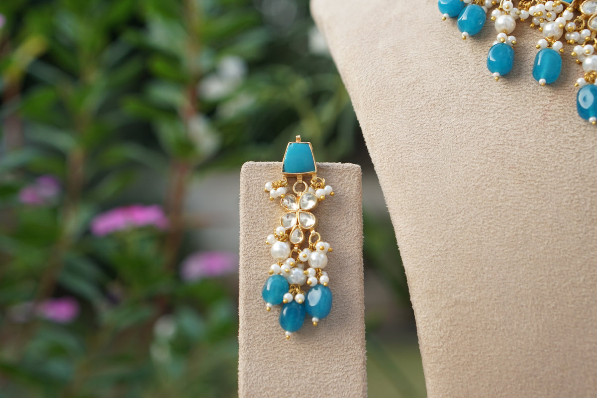 Blue necklace Set (4-9628)(K)